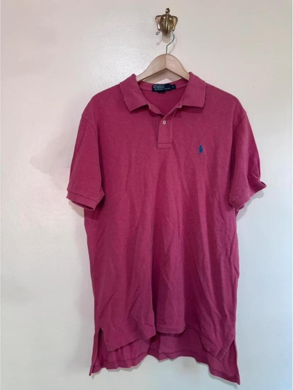 Polo Ralph Lauren Pink Polo with Blue Pony XL